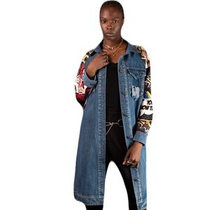 KATE HEWKO Comic Pop Art Denim Jacket O/S